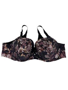Torrid 360 Back Smoothing Lightly Lined T-Shirt Bra 46B Dark Floral Underwire